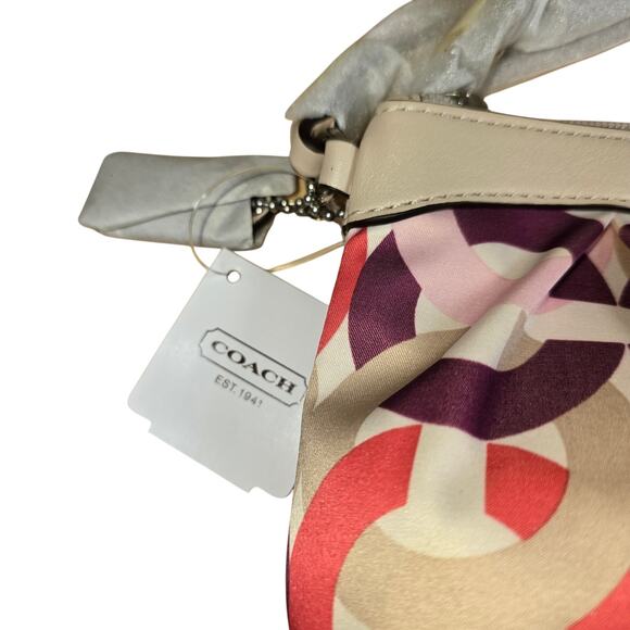 NWT Authentic Coach Wristlet Clutch Wallet Chainlink C Monogram Colorful Purse - Picture 3 of 7